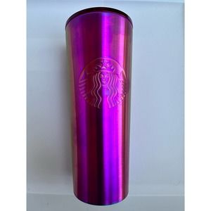 Starbucks Tumbler Iridescent Stainless Steel 24oz metallic pink